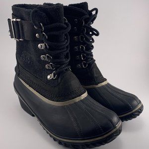 SOREL Winter Fancy Lace II Duck Boots 1571561010 Waterproof Women's Size 6.5 USA